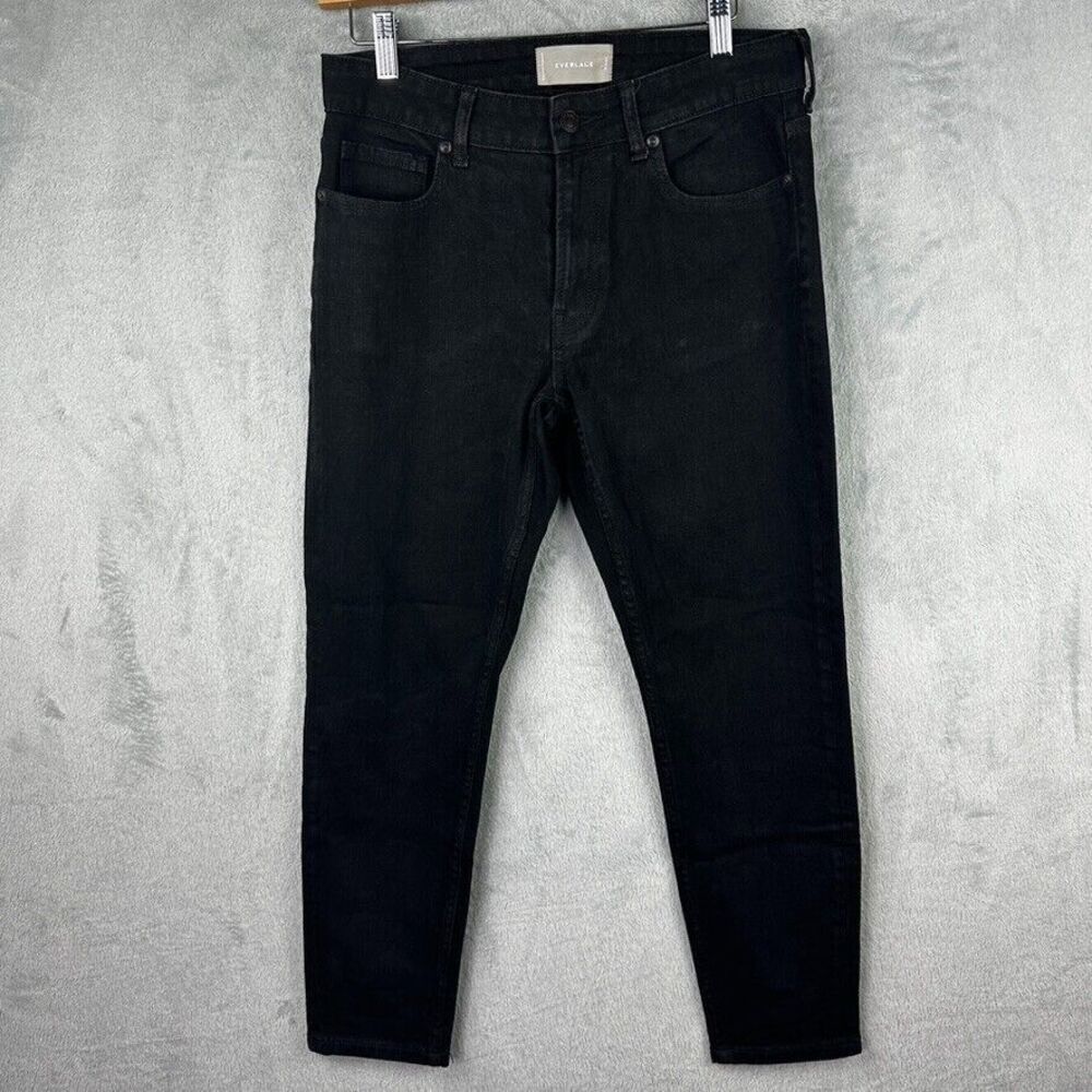 everlane pants womens 28 mid rise ankle black denim